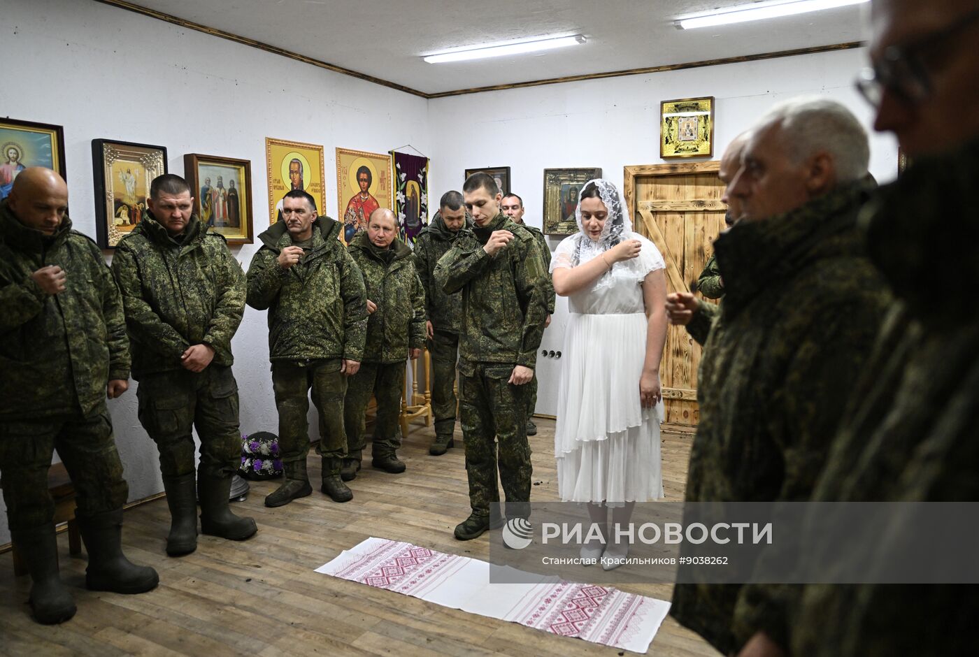 Венчание военнослужащего группировки "Центр" в зоне СВО