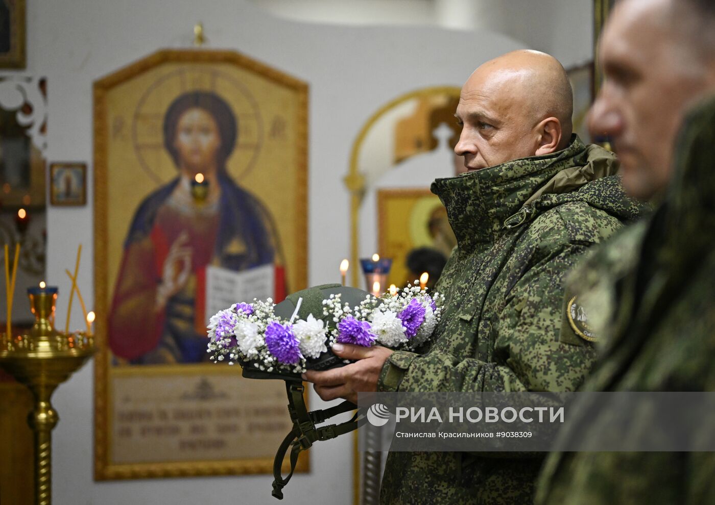 Венчание военнослужащего группировки "Центр" в зоне СВО