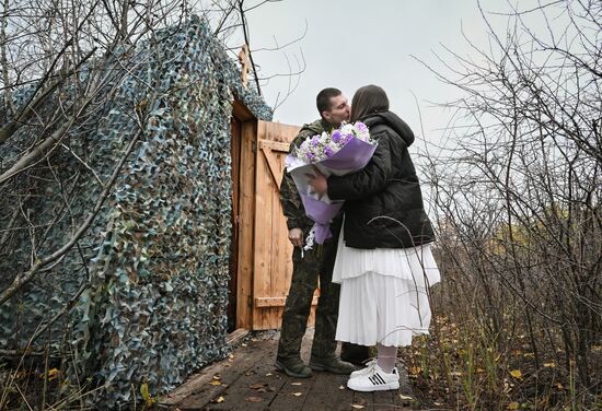 Венчание военнослужащего группировки "Центр" в зоне СВО
