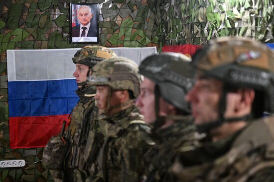 Награждение военных разведчиков группировки войск "Центр"