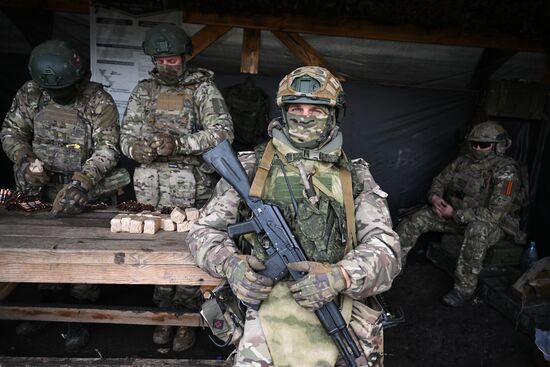 Боевое слаживание военных разведчиков группировки "Запад"