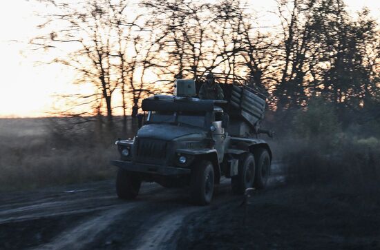 Боевая работа РСЗО "Град" группировки войск "Центр" в зоне СВО