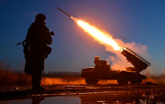 Боевая работа РСЗО "Град" группировки войск "Центр" в зоне СВО