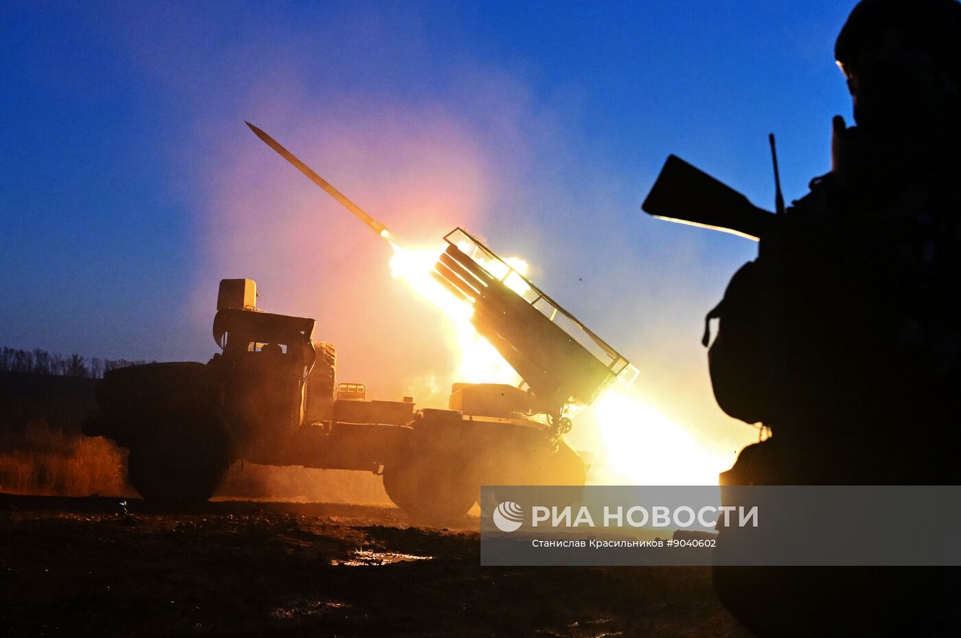 Боевая работа РСЗО "Град" группировки войск "Центр" в зоне СВО