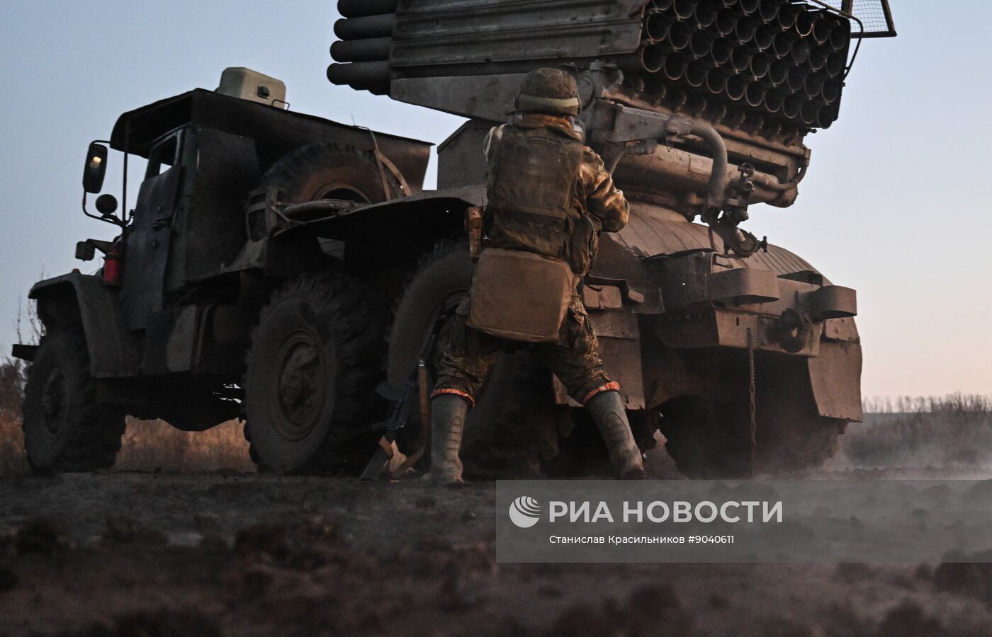 Боевая работа РСЗО "Град" группировки войск "Центр" в зоне СВО