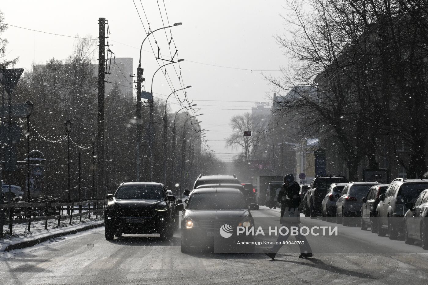 Морозная погода в Новосибирске