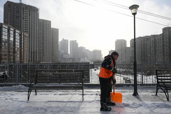 Морозная погода в Новосибирске