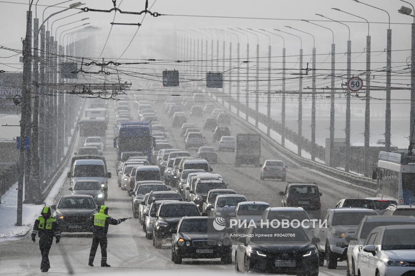 Морозная погода в Новосибирске