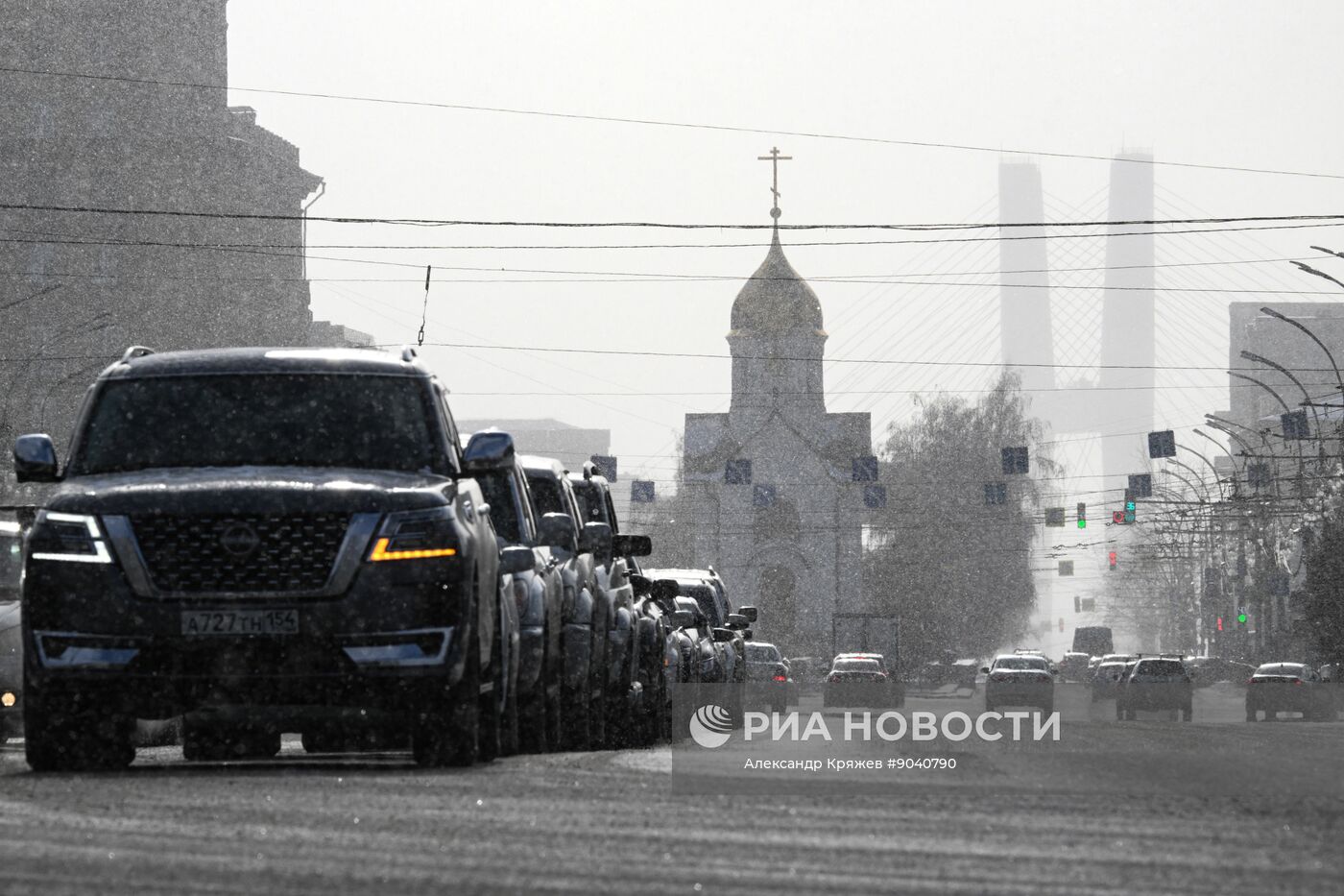Морозная погода в Новосибирске