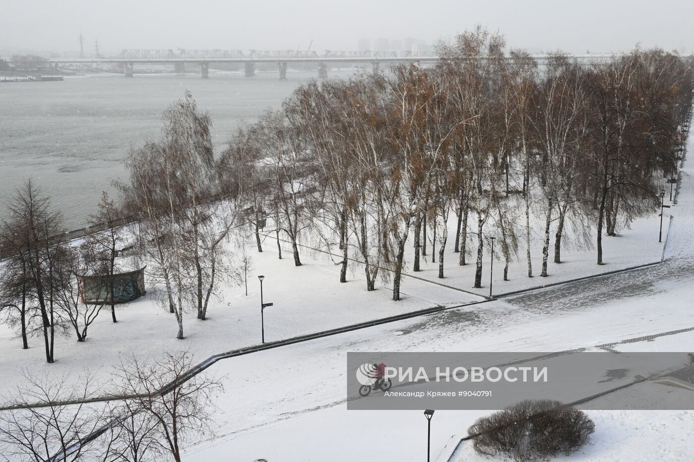 Морозная погода в Новосибирске