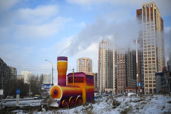 Морозная погода в Новосибирске