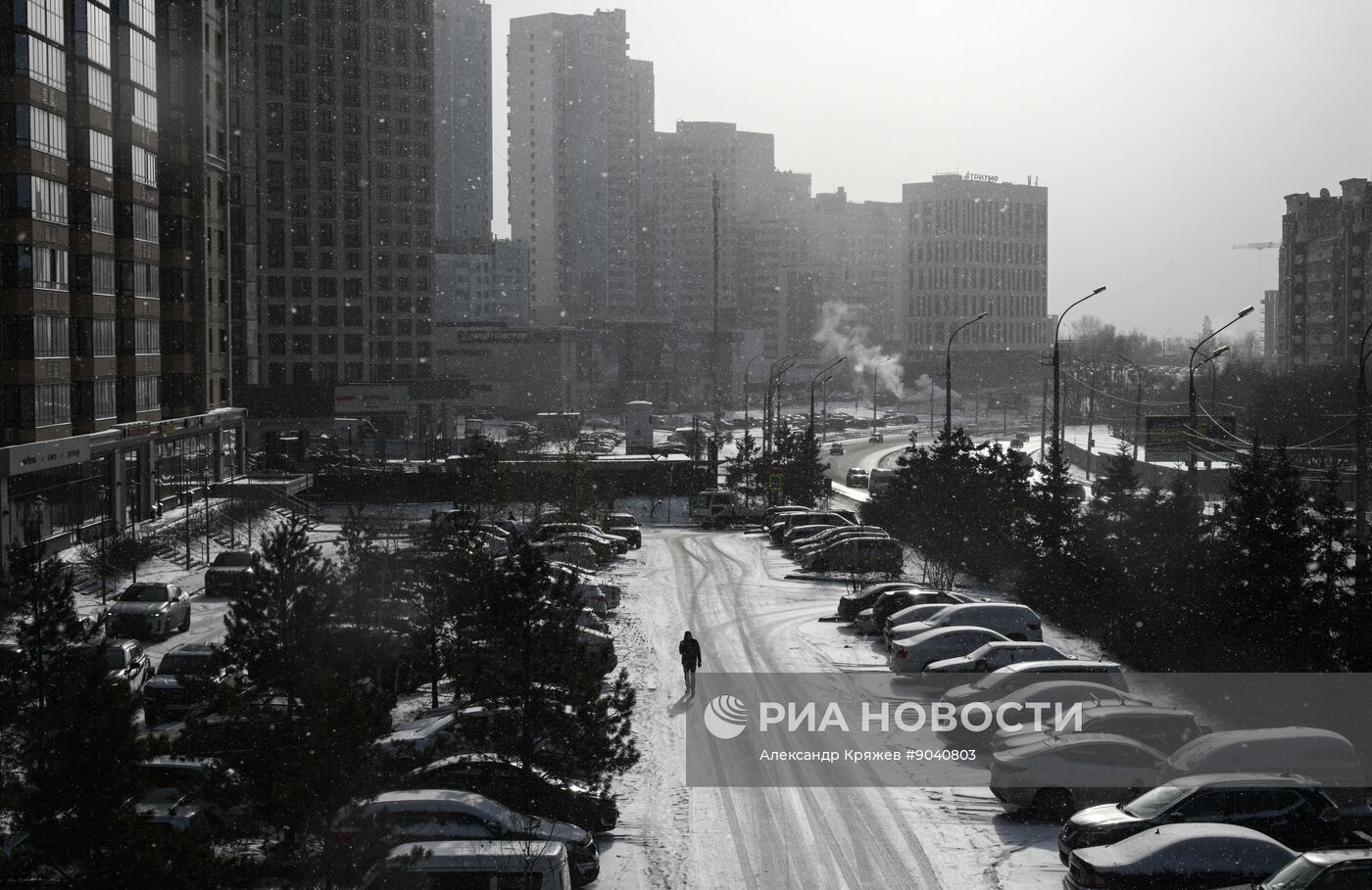 Морозная погода в Новосибирске