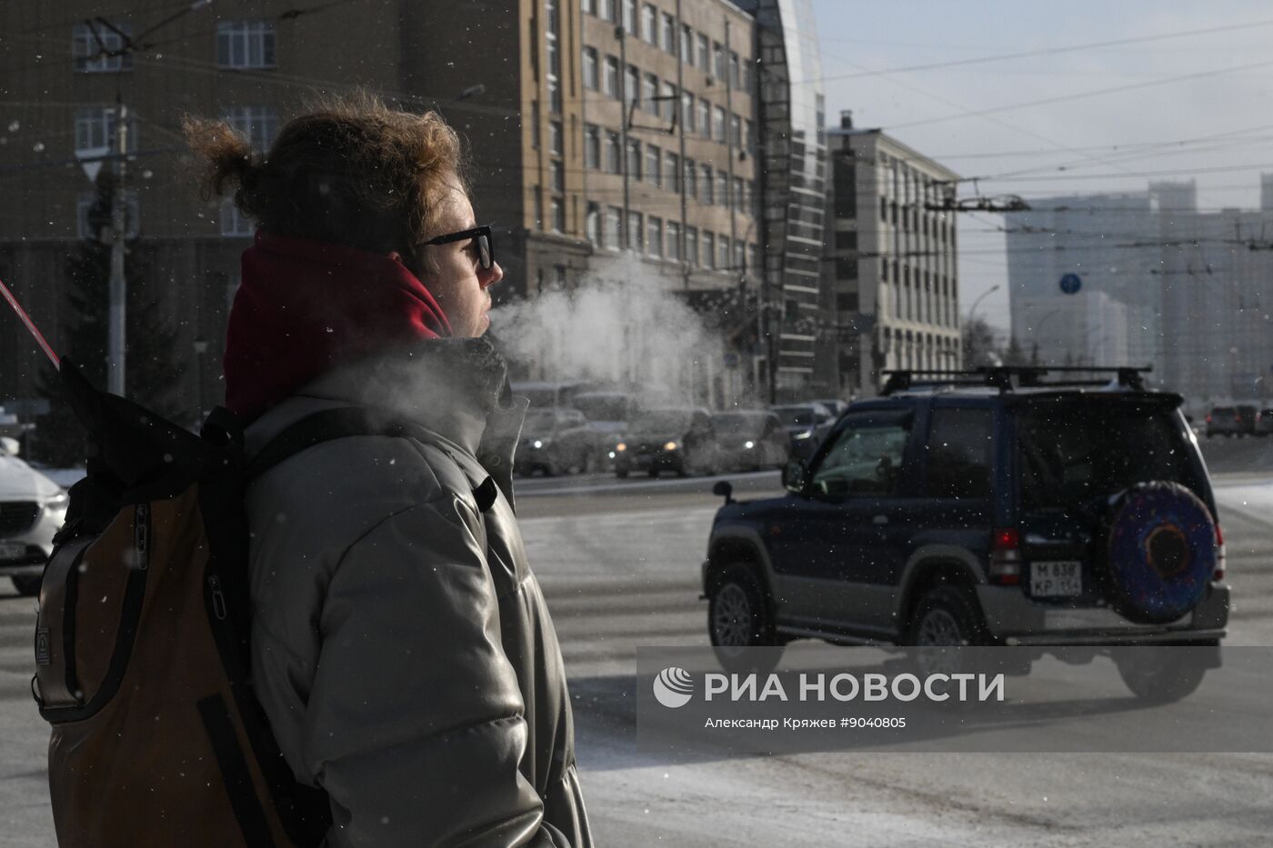 Морозная погода в Новосибирске