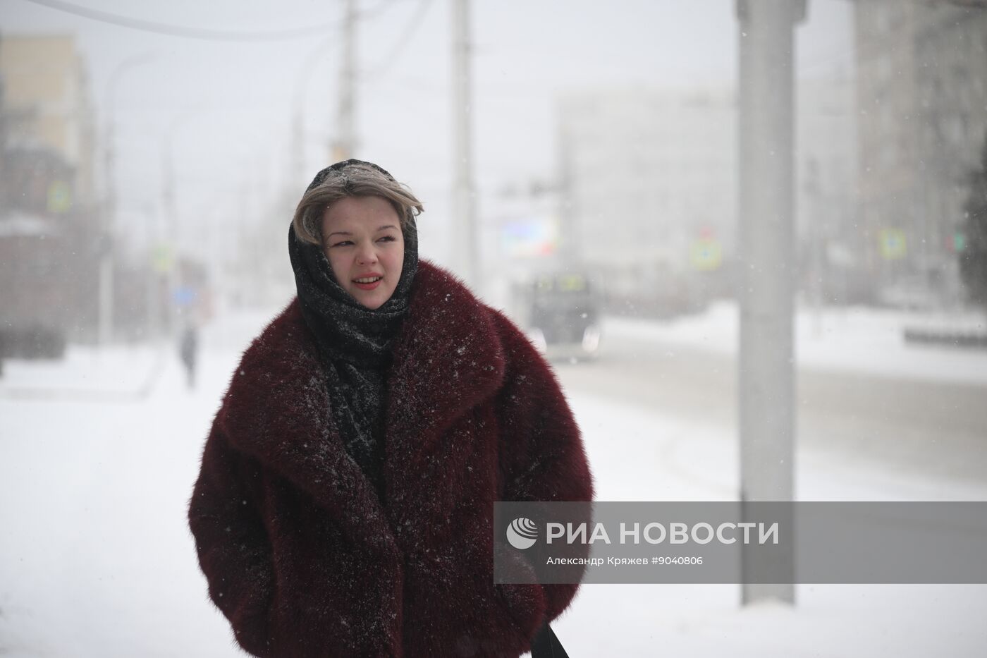Морозная погода в Новосибирске