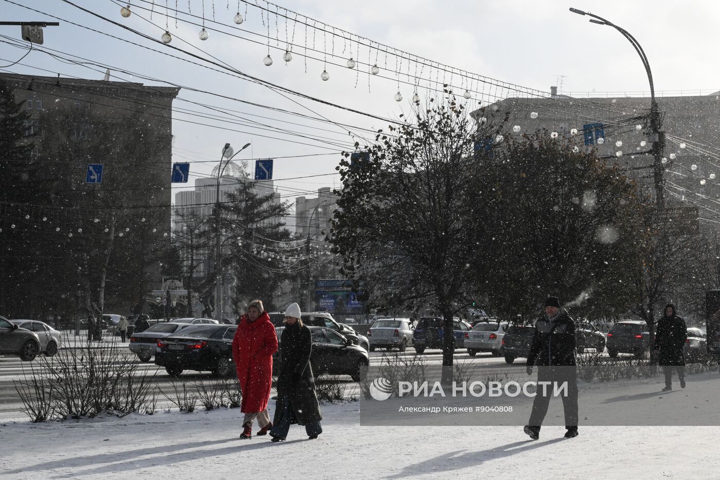 Морозная погода в Новосибирске