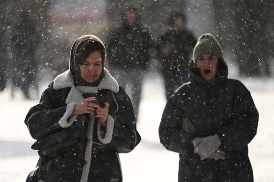 Морозная погода в Новосибирске