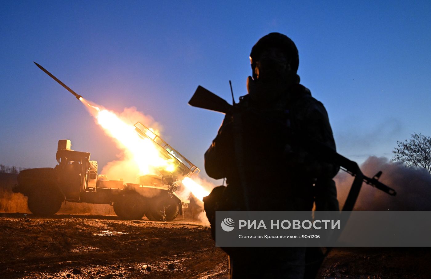 Боевая работа РСЗО "Град" группировки войск "Центр" в зоне СВО