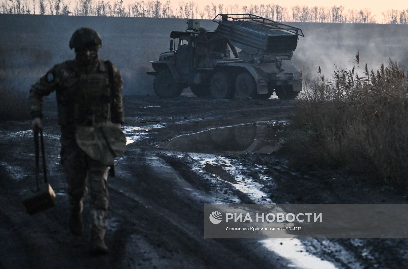 Боевая работа РСЗО "Град" группировки войск "Центр" в зоне СВО