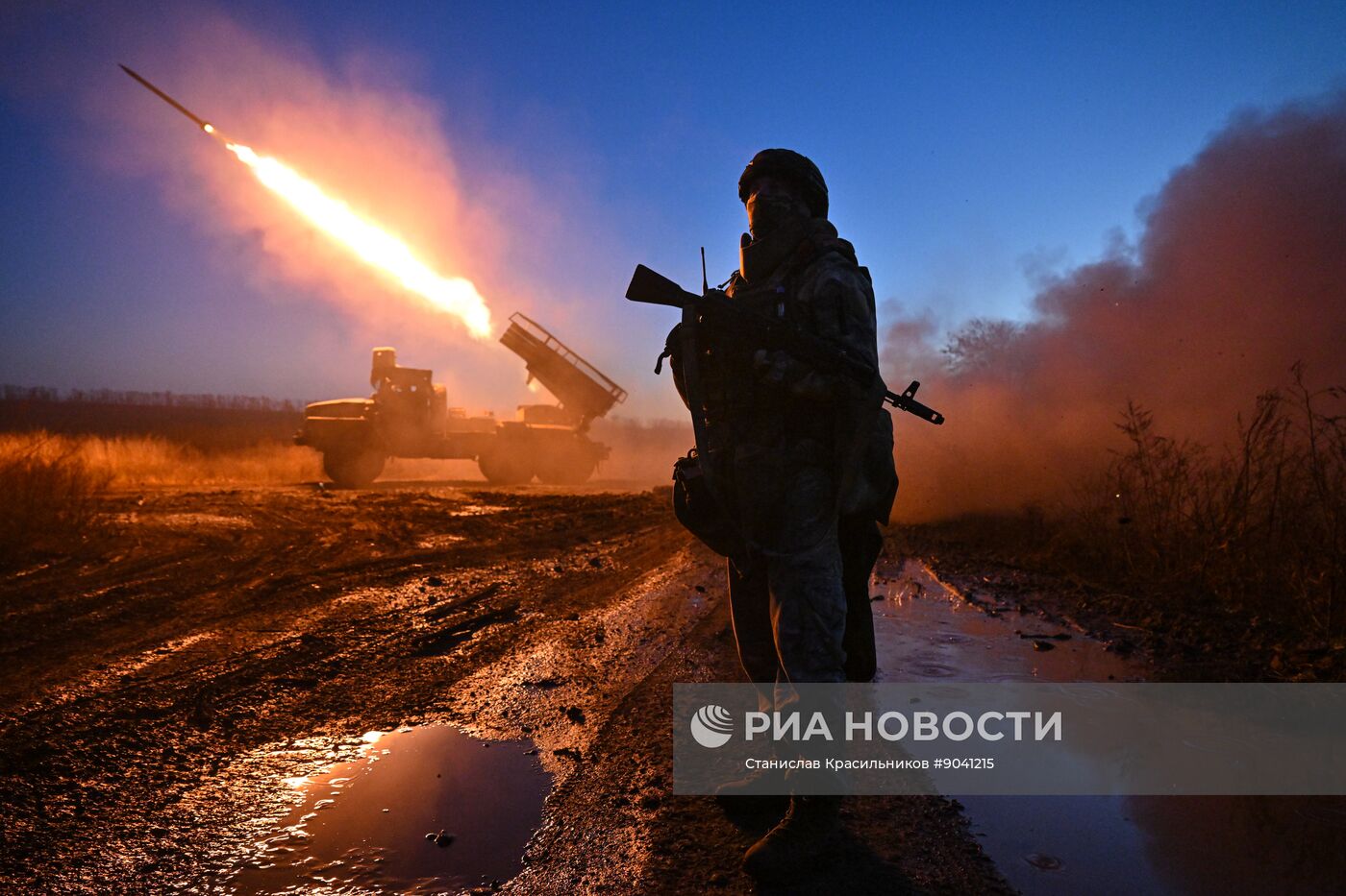 Боевая работа РСЗО "Град" группировки войск "Центр" в зоне СВО