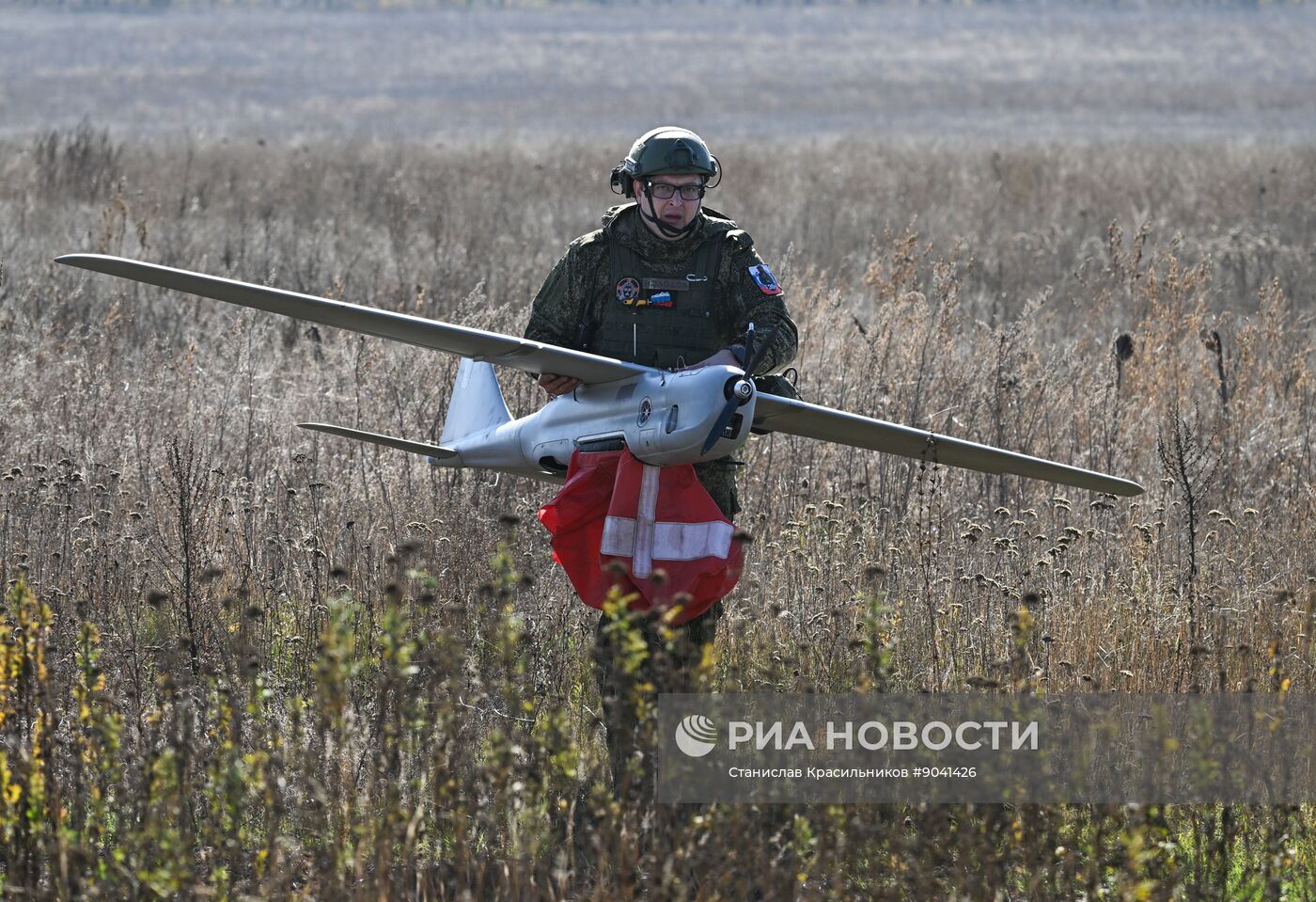 Боевая работа расчета БПЛА "Орлан-10" группировки "Центр"