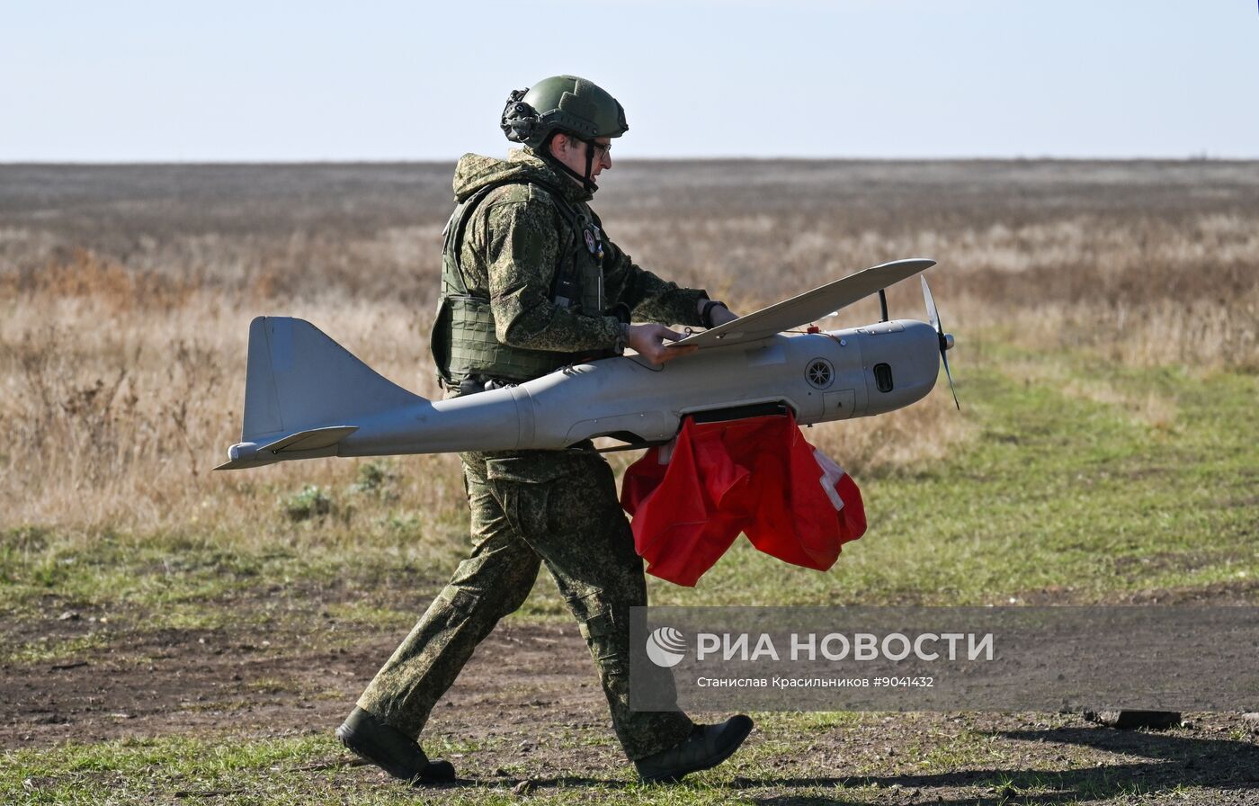 Боевая работа расчета БПЛА "Орлан-10" группировки "Центр"