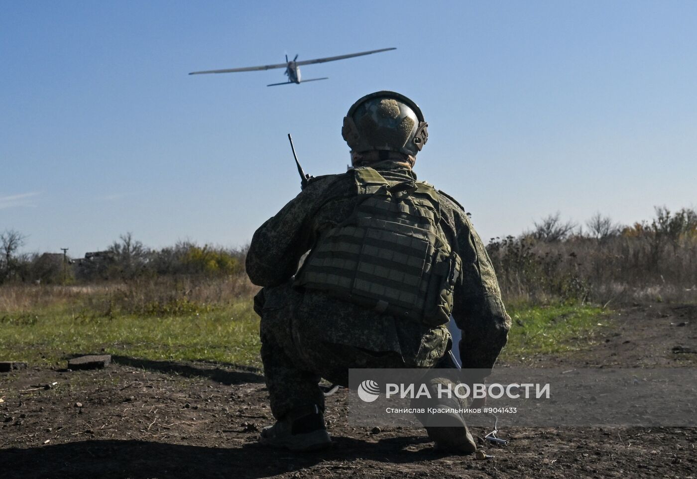 Боевая работа расчета БПЛА "Орлан-10" группировки "Центр"