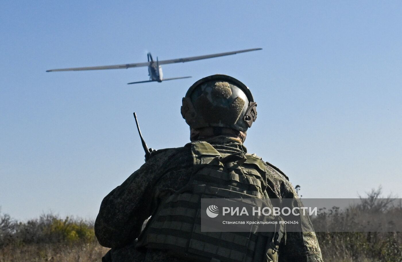 Боевая работа расчета БПЛА "Орлан-10" группировки "Центр"