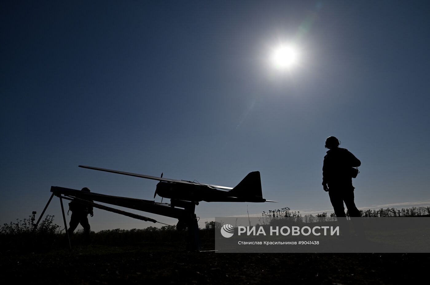 Боевая работа расчета БПЛА "Орлан-10" группировки "Центр"