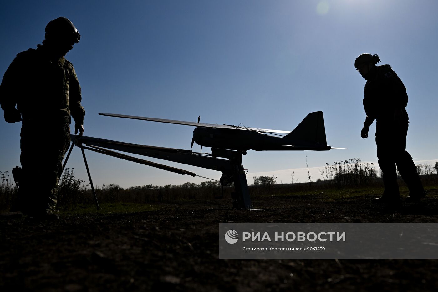 Боевая работа расчета БПЛА "Орлан-10" группировки "Центр"