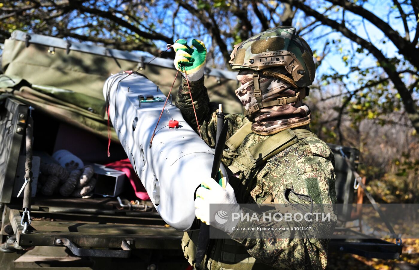 Боевая работа расчета БПЛА "Орлан-10" группировки "Центр"