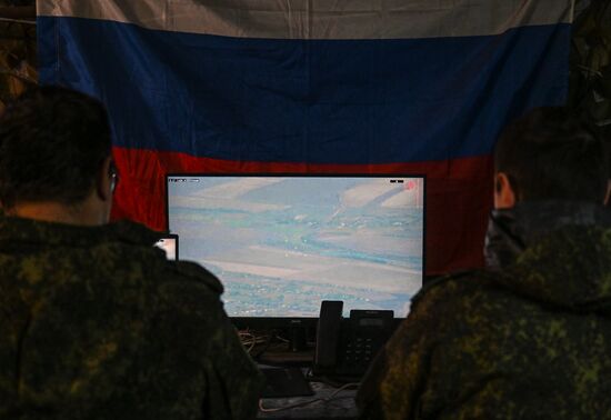 Боевая работа расчета БПЛА "Орлан-10" группировки "Центр"