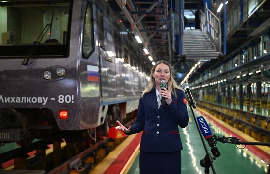 Запуск тематического поезда, посвященного 80-летию Никиты Михалкова