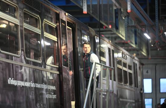 Запуск тематического поезда, посвященного 80-летию Никиты Михалкова