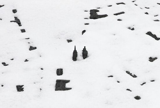 Последствия снегопада в Иркутске 