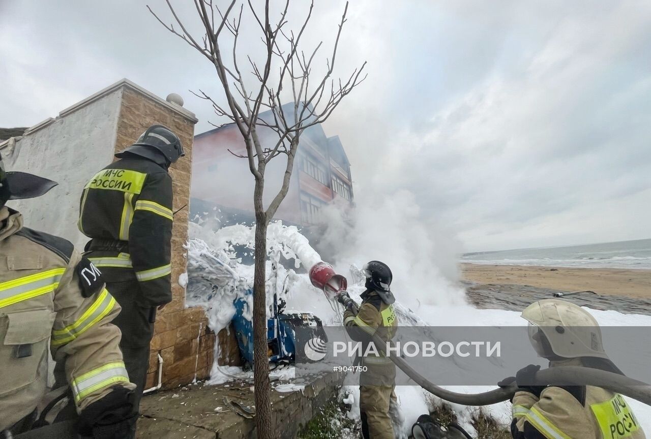 Падение вертолета в Дагестане
