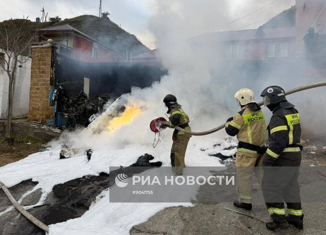 Падение вертолета в Дагестане