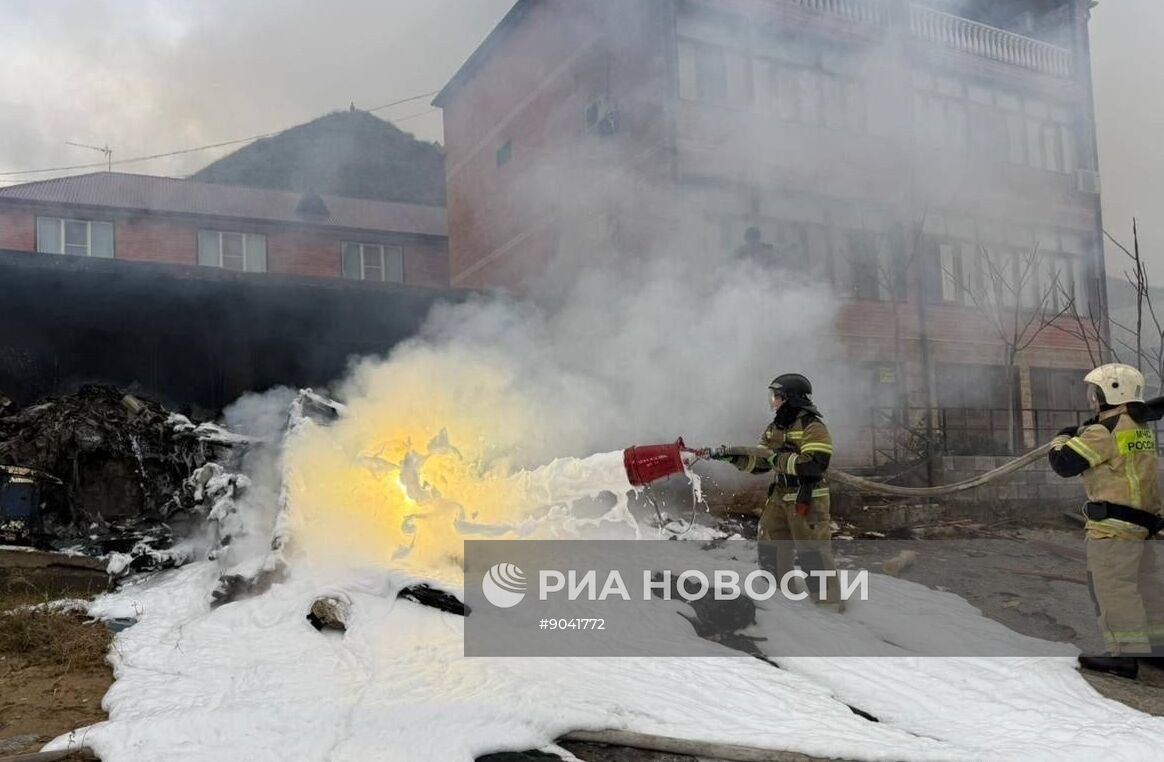 Падение вертолета в Дагестане