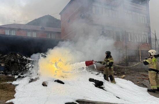 Падение вертолета в Дагестане