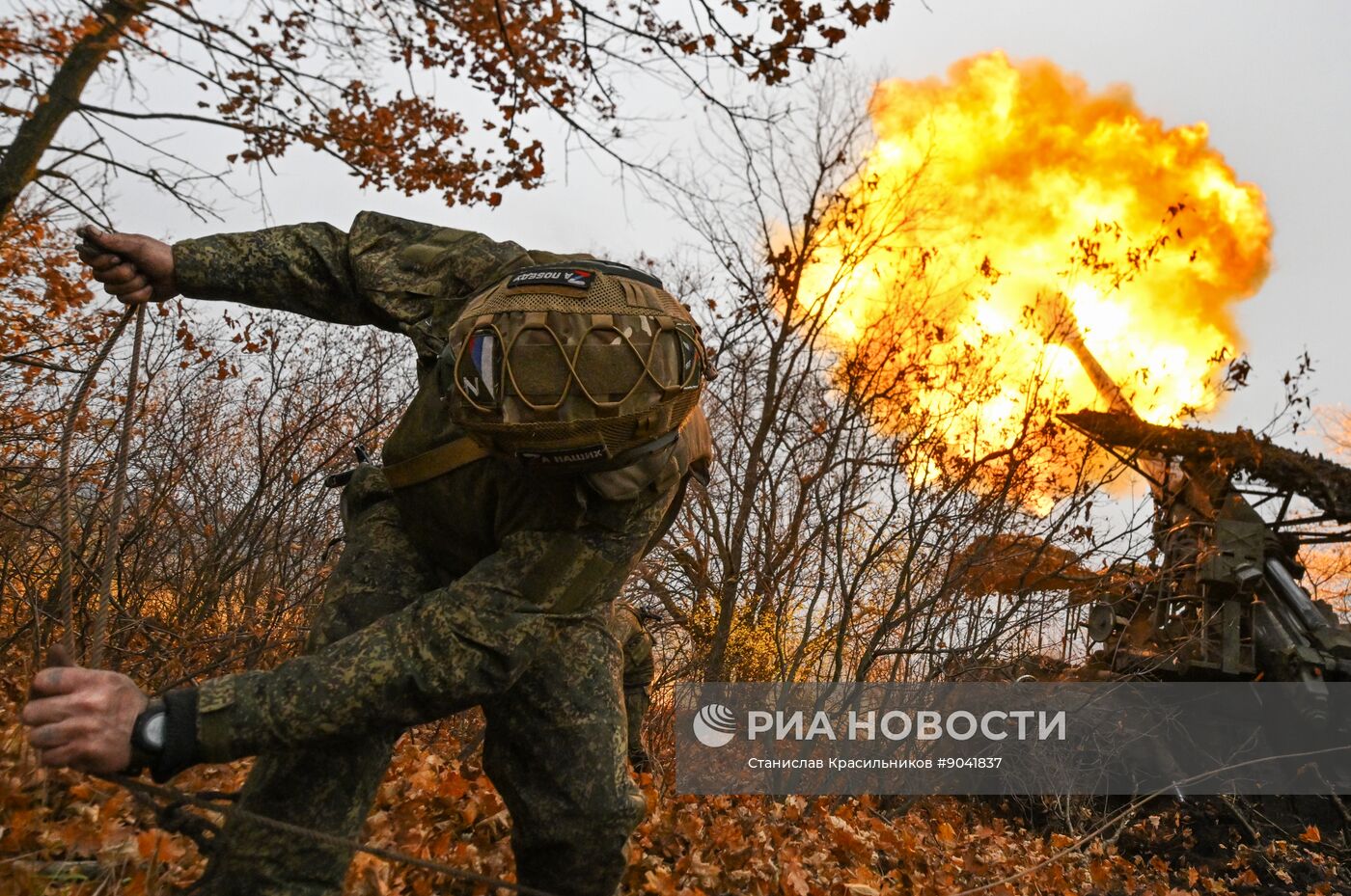 Боевая работа самоходной пушки 2С7 "Пион" группировки "Запад"