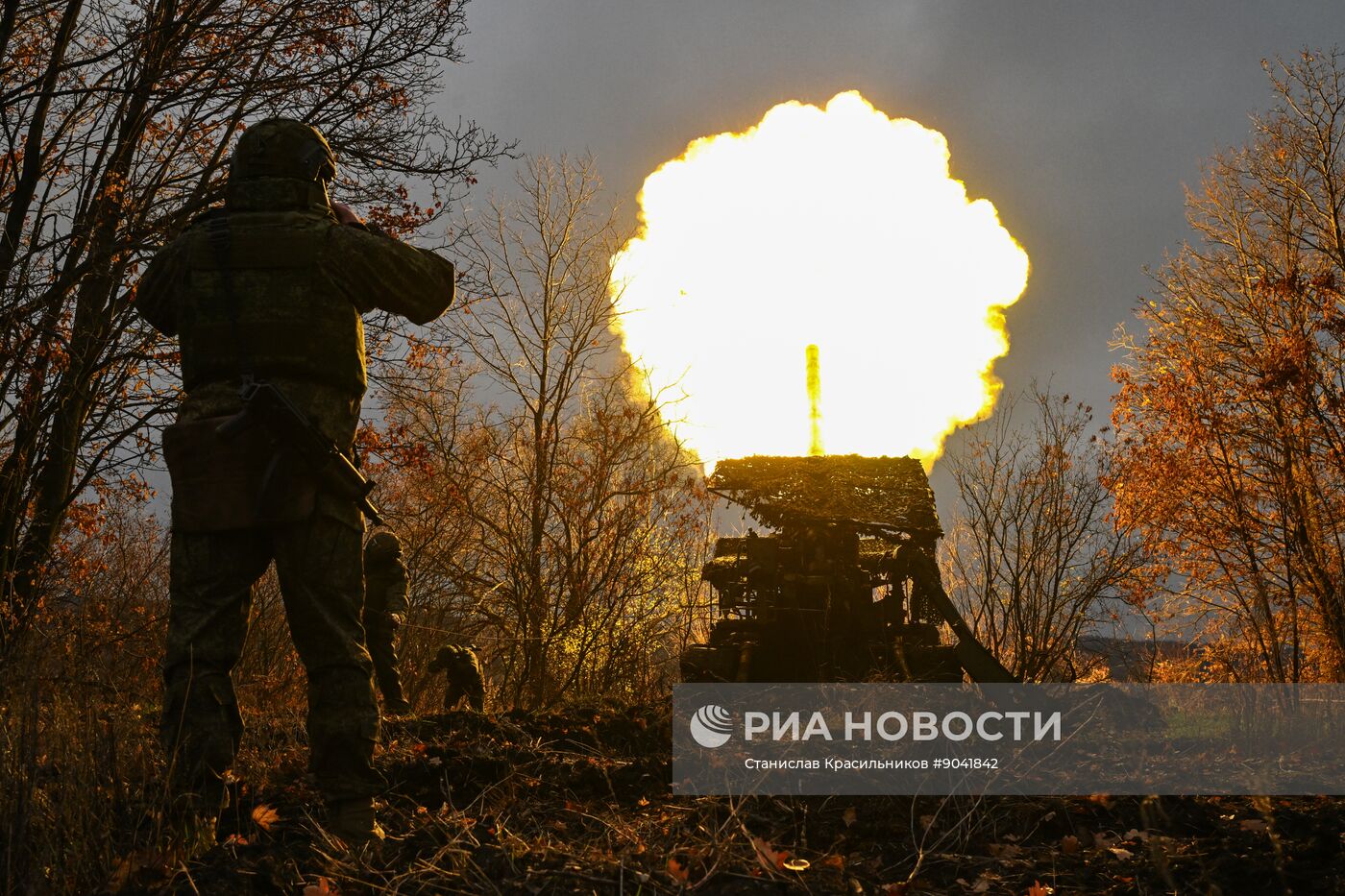 Боевая работа самоходной пушки 2С7 "Пион" группировки "Запад"