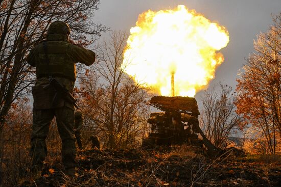 Боевая работа самоходной пушки 2С7 "Пион" группировки "Запад"
