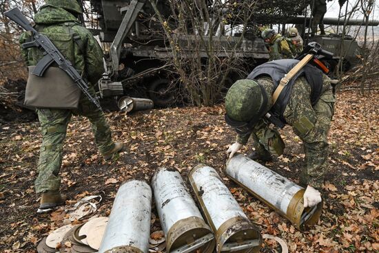 Боевая работа самоходной пушки 2С7 "Пион" группировки "Запад"