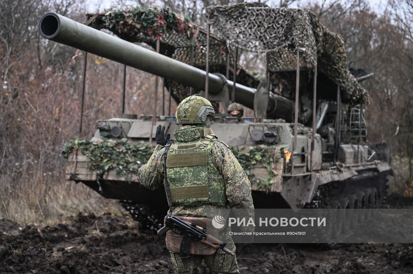 Боевая работа самоходной пушки 2С7 "Пион" группировки "Запад"