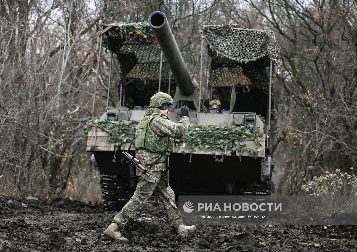 Боевая работа самоходной пушки 2С7 "Пион" группировки "Запад"