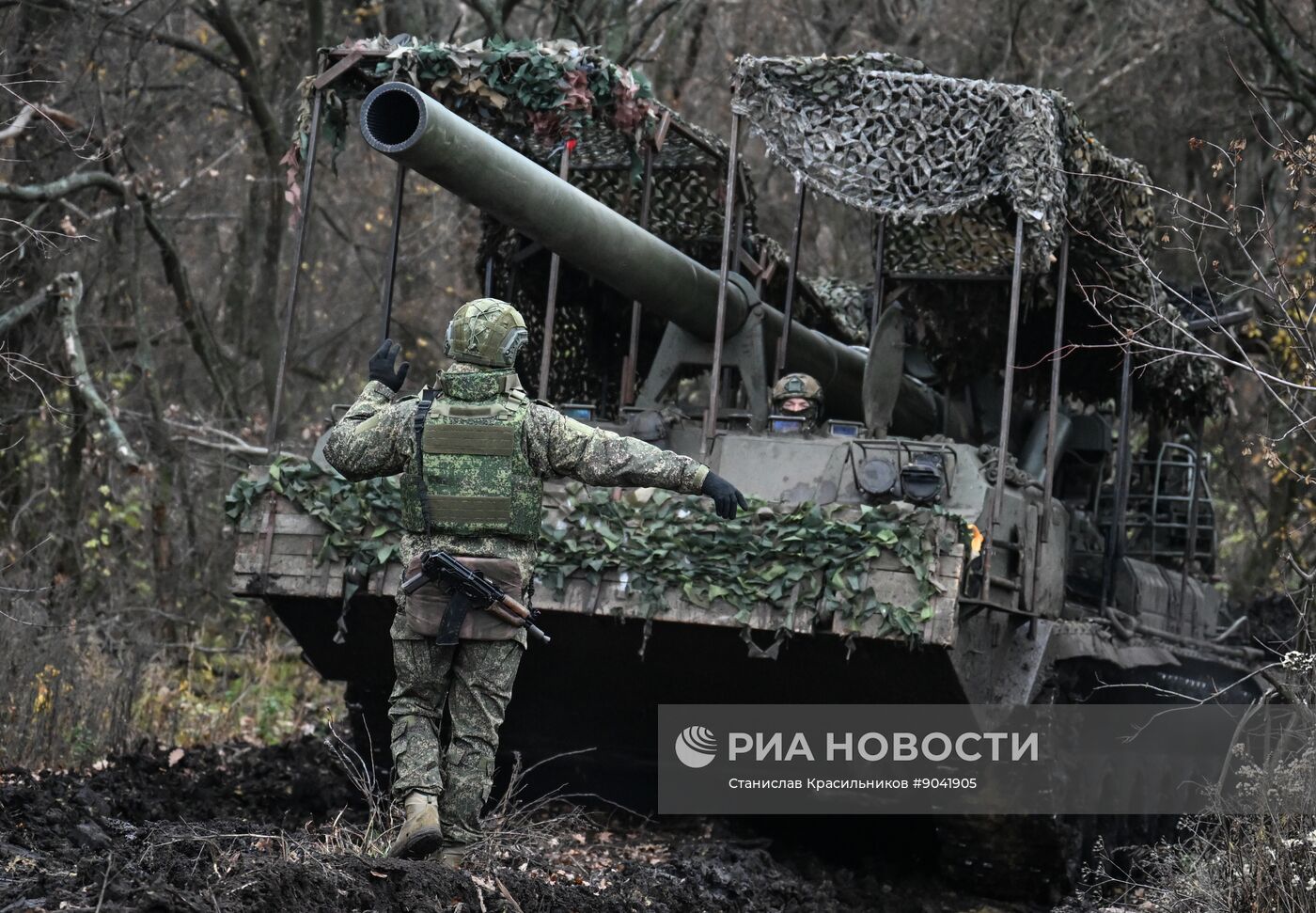 Боевая работа самоходной пушки 2С7 "Пион" группировки "Запад"