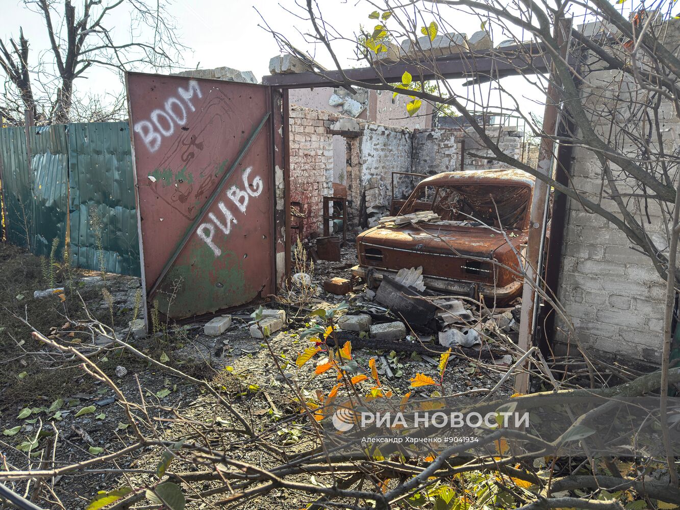 Освобождённый посёлок Шевченко под Красноармейском