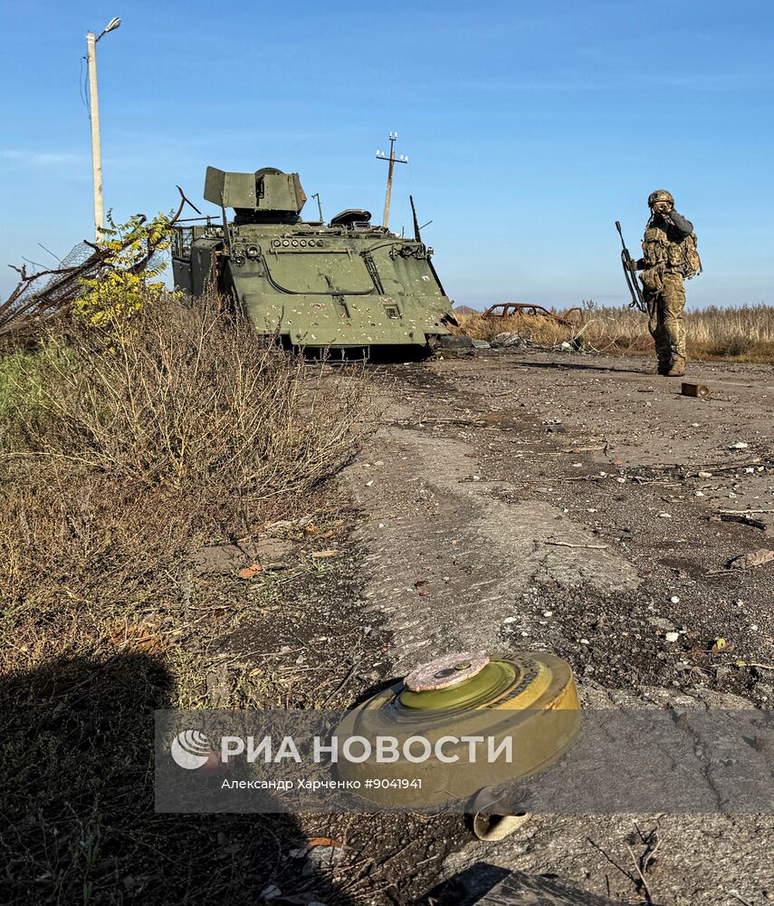 Освобождённый посёлок Шевченко под Красноармейском