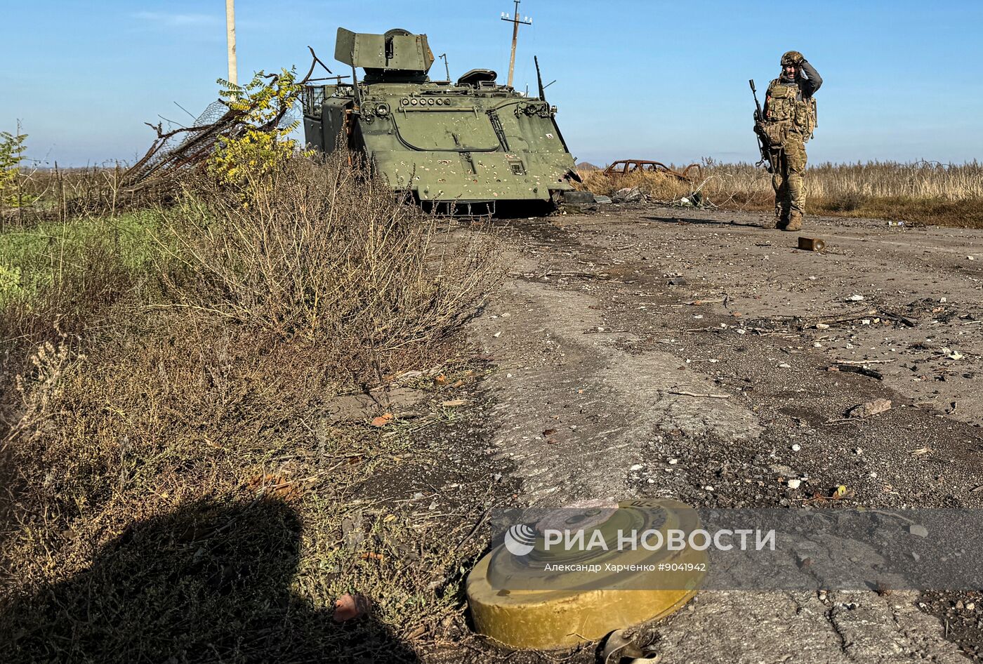 Освобождённый посёлок Шевченко под Красноармейском