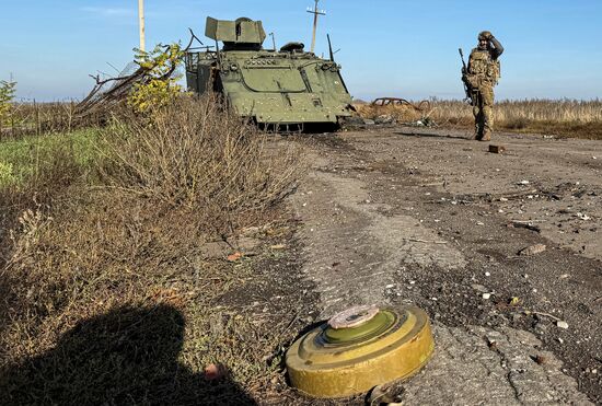 Освобождённый посёлок Шевченко под Красноармейском