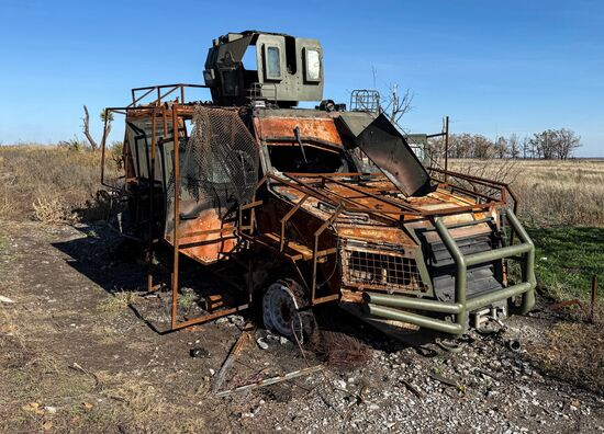 Освобождённый посёлок Шевченко под Красноармейском